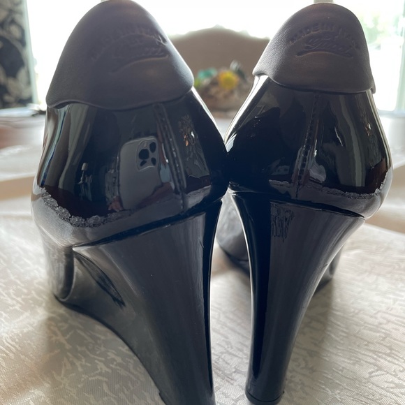 Gucci, Black Patent, Wedges - Picture 6 of 7